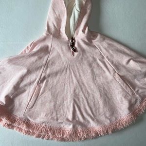 Maggie & Zoe Pink Hooded Cape with Fringe